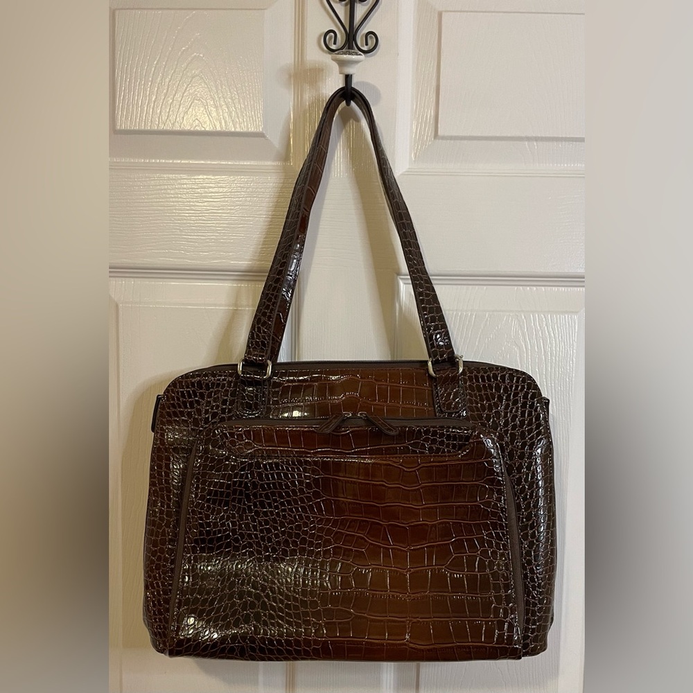NWOT Cabrelli & Co Vegan Leather Brown Laptop Bag